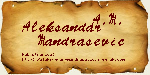Aleksandar Mandrašević vizit kartica
